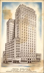 Hotel Adelphia, Chestnut at 13th Street Postcard
