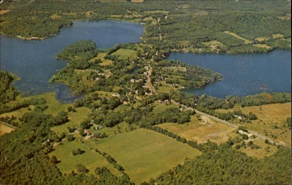 Aerial View Of The Village Wayne Maine