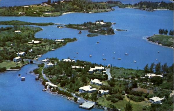 An Aerial View Of Somerset Bridge Bermuda