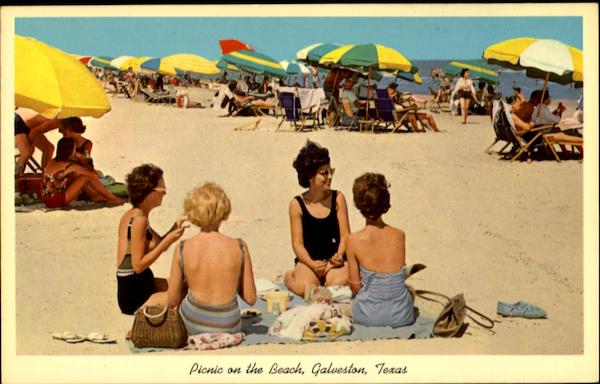 Picnic On The Beach Galveston Texas