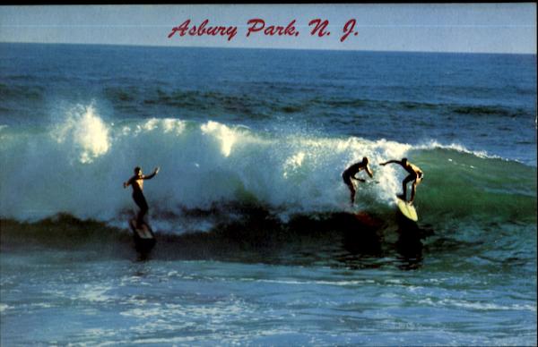 Surfboard Riding Asbury Park New Jersey