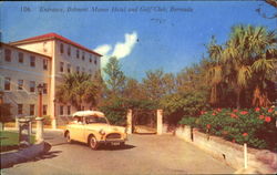 Entrance Belmont Manor Hotel And Gulf Club Postcard
