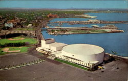 View Showing St. Petersburg's New Auditorium, Baseball Park Postcard