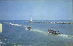 Landing Crafts Making Practice Runs Postcard