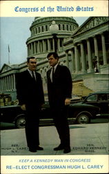 1968 Ted Kennedy & Hugh Carey  Postcard