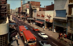 Looking North On Granby Street Postcard