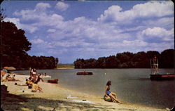 Beach Echo Lake, PA Postcard Postcard