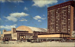 Convention Hall And New Holiday Inn Postcard