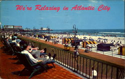 We're Relaxing In Atlantic City Postcard
