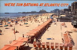 We're Sun Bathing At Atlantic City Postcard