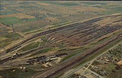 Electronic Railroad Yards Postcard