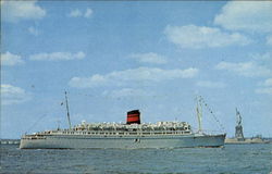 Q. T. E. V. Queen Of Bermuda Boats, Ships Postcard Postcard