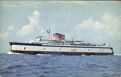 Ferry Pocahontas Plying Between Little Creek Postcard