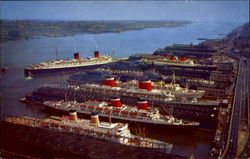 The Port Of New York New York City, NY Boats, Ships Postcard Postcard