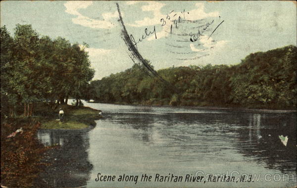 Scene Along The Raritan River New Jersey