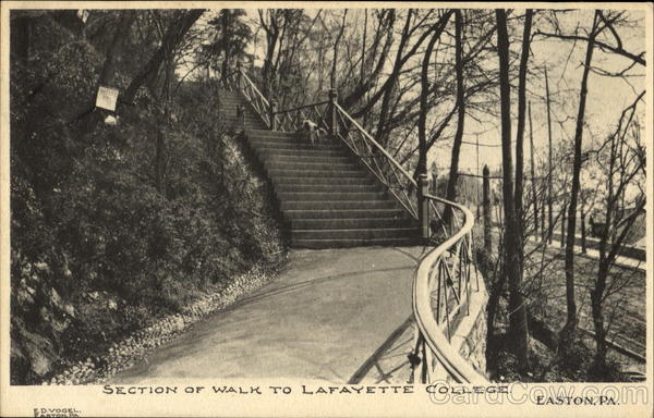 Section Of Walk To Lafayette College Easton Pennsylvania
