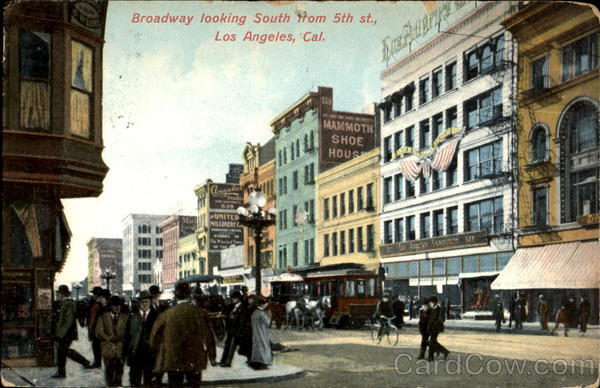 Broadway Looking South, 5th St Los Angeles California