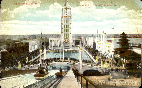 Shoot The Chutes Dreamland Coney Island New York