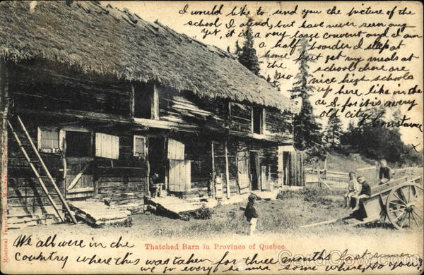 Thatched Barn In Province PQ Canada Quebec