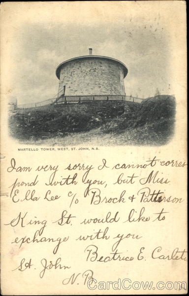 Martello Tower West St. John NB Canada New Brunswick