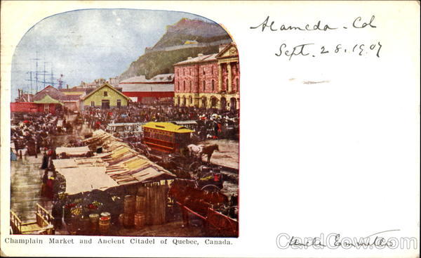 Champlain Market And Ancient Citadel Of Quebec PQ Canada