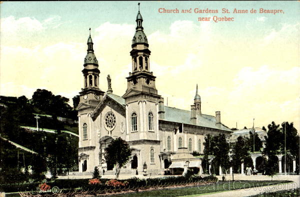 Church And Gardens St. Anne De Beaupre PQ Canada Quebec