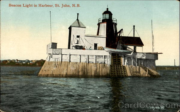 Beacon Light In Harbour Saint John NB Canada New Brunswick