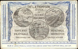The L. A. Thompson System Of Scenic Railway Trains, Railroad Postcard Postcard