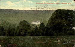 Residence Of Charles De L. Hyde Plainfield, NJ Postcard Postcard