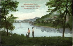 New Pleasant Street Bridge Morgantown, WV Postcard Postcard