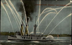 Fire Boat David Scannell Postcard