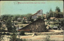 The Old And New Gold Cliff Mills Angels Camp, CA Postcard Postcard