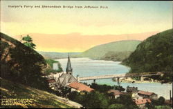 Harper's Ferry And Shenandoah Bridge Harpers Ferry, WV Postcard Postcard