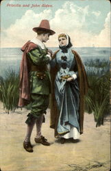 Priscilla And John Alden Pilgrims Postcard Postcard