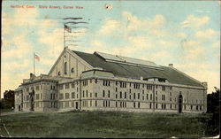 State Armory Corner View Postcard