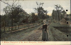 A Modern Conception Of The Maid Evangeline Grand Pre, NS Canada Nova Scotia Postcard Postcard