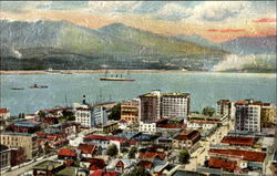 View From Roof Garden Of Hotel Vancouver Postcard