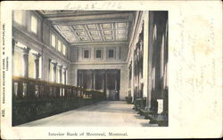 Interior Bank Of Montreal Quebec Canada Postcard Postcard