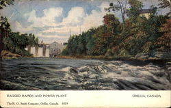 Ragged Rapids And Power Plant Postcard