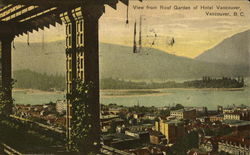 View From Roof Garden Of Hotel Vancouver Postcard
