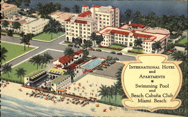 International Hotel And Apartments Swimming Pool And Beach Cabana Club Miami Beach Florida