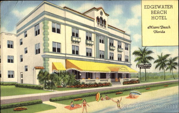 Edgewater Beach Hotel, 1410 Ocean Drive Between 14th and 15th Sts Miami Beach Florida