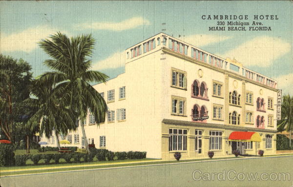 Cambridge Hotel, 330 Michigan Ave Miami Beach Florida