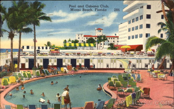 Pool And Cabana Club Miami Beach Florida
