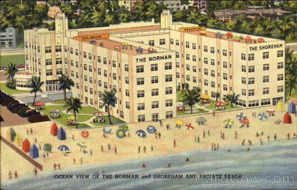 Ocean View Of The Norman And Shoreham And Private Beach Miami Beach Florida