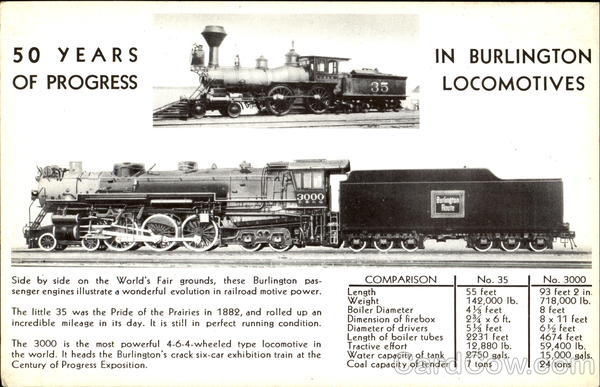 In Burlington Locomotives Trains, Railroad