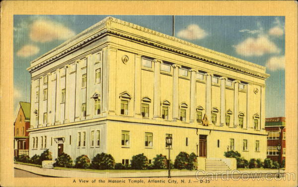A View Of The Masonic Temple Atlantic City New Jersey