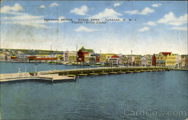 Pontoon Bridge Curacao Netherlands Antilles Caribbean Islands