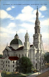 Cathedra Of The Blessed Sacrament Sacramento, CA Postcard Postcard