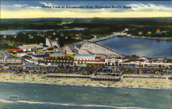 Aerial View Of Amusement Area Nantasket Beach, MA Postcard Postcard